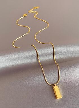 MaisonCleo小金砖蛇骨锁骨链