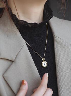 MaisonCleo双面法式女锁骨链