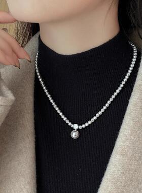 MaisonCleo曼塔玫瑰珍珠毛衣链