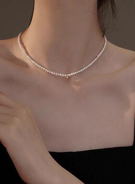 法式轻奢气质出场珍珠锁骨链