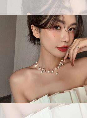 MaisonCleo满天星珍珠锁骨链