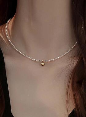 MaisonCleo小米珠爱心珍珠项链