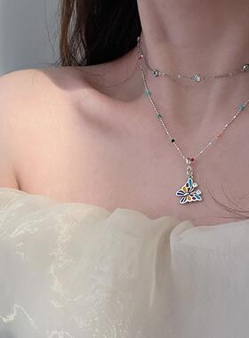 MaisonCleo彩虹豆豆锁骨链新款