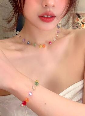 MaisonCleo多巴胺水晶串珠项链