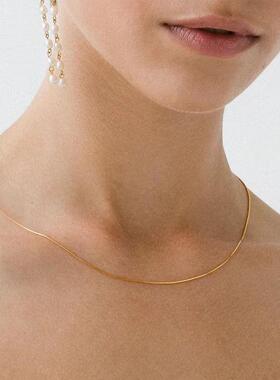 MaisonCleo极细蛇骨多层锁骨链