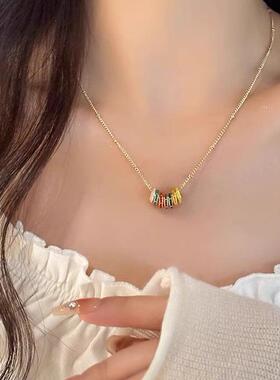 MaisonCleo彩虹圈锁骨链百搭