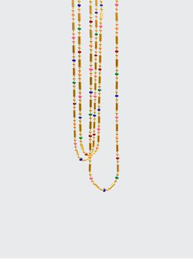 MaisonCleo波西米亚彩虹锁骨链