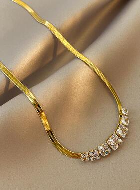 MaisonCleo祖母绿锆石锁骨链女