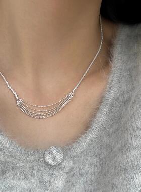 MaisonCleo纯银波光粼粼锁骨链
