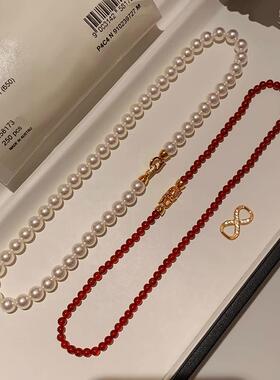 新中式双层珍珠锁骨链