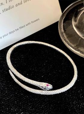 MaisonCleo银蛇缠绕手镯小众设计感夸张精致冷淡风手链女个性夏百