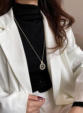 MaisonCleo八芒星微镶钻毛衣链