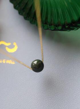 MaisonCleo翡翠纯银可调节锁骨链