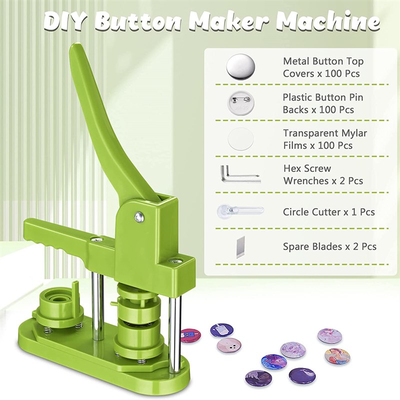 Badge Pin Button Maker Machine DIY 25/32/37/44/58MM Badges S - 图1