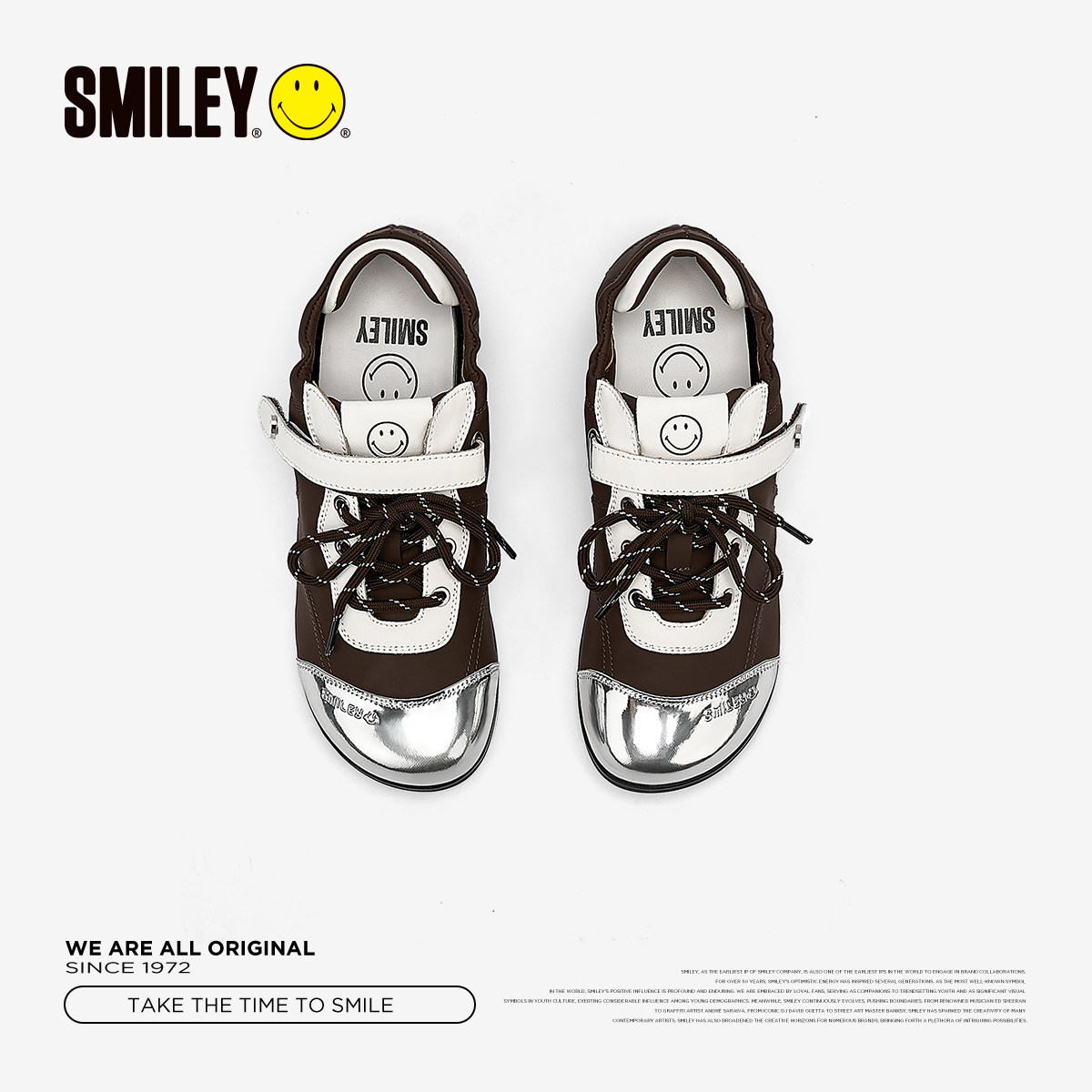 SMILEY笑脸复古棕色女圆头芭蕾鞋平底单鞋温柔浅口百搭休闲鞋子,淘宝优惠券,粉丝福利购,淘宝优惠卷