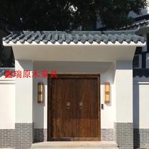 Chinese solid wood imitation ancient rural wooden door elm wood entrance door old-style self-built house gate temple double door