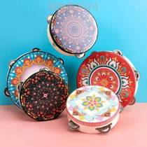 Upper Bell Drum Dance Props National Childrens National Wind Teacher Gufeng Uyghur Ethnic Group Hand Held Exotic 7-inch Performance