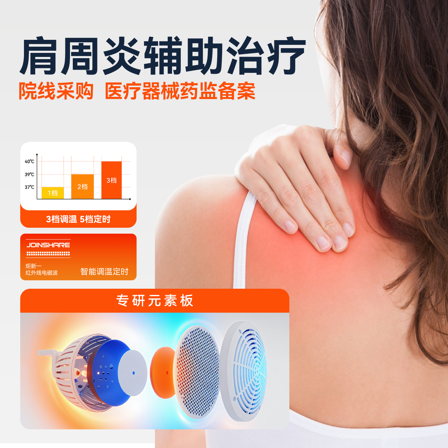 Juxin No. 1 hospital’s line-level frozen shoulder physiotherapy grilling lamp