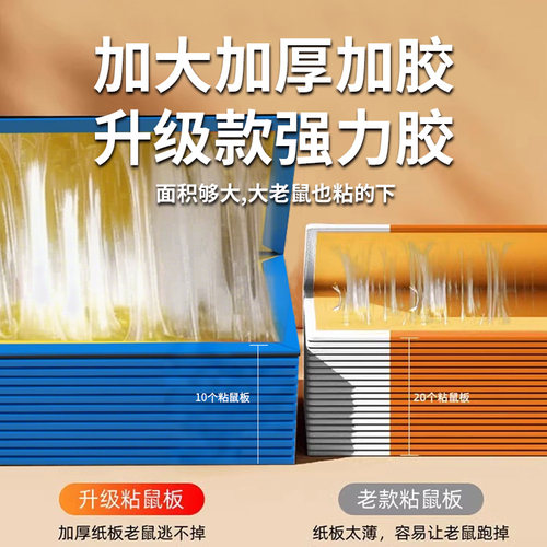 粘鼠板老鼠粘强力胶粘大老鼠克星贴扑捉器超强家用捕鼠神器鼠抓灭 - 图2