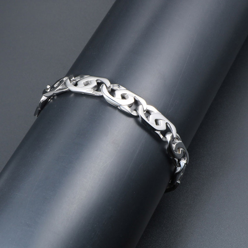 Titanium steel jewelry men's bracelet personality pWunk Chao - 图0