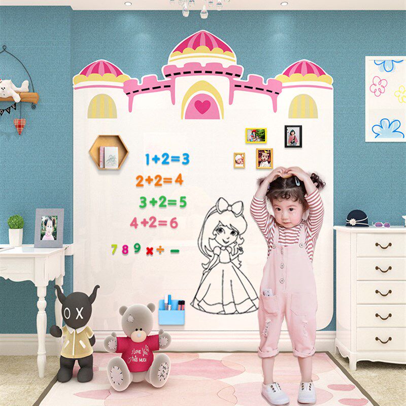 现货速发公主儿童房间布置孩卧室墙面软装饰磁性黑板涂鸦墙贴家用,淘宝优惠券,粉丝福利购,淘宝优惠卷