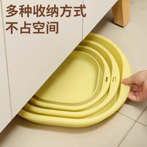旅行便携式折叠水盆日式盆压缩家用旅游多功能可折小号加厚洗脸盆 - 图1
