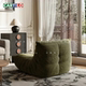 Caterpillar sofa togo casual retro chenille velvet single chair living room can lie down and sleep on the lazy sofa