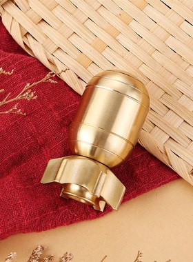 迷你黄铜炸弹摆件可旋转t转手把件精致雕刻军事风书桌摆件装饰