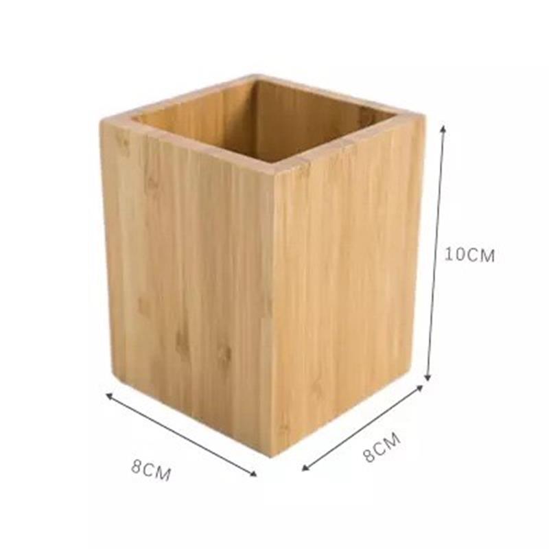 Sufa 202 New Bamboo Wooden Office Stationery Creative Pen Holder Gift Study Pen Room Desktop Storage Box