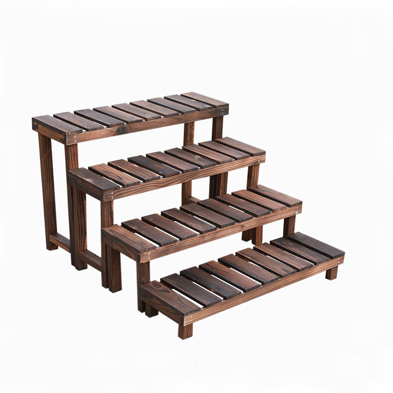 户外防腐实木质多层落地花架子 室内阳台多肉绿萝架阶梯式置物架,淘宝优惠券,粉丝福利购,淘宝优惠卷