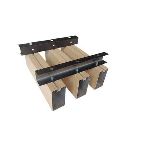 新品铝材木纹铝方通悬吊式u天花板铝挤型材料造型门头格栅悬吊式 - 图1