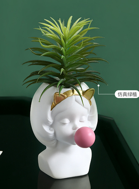 新品北欧仿真绿植盆栽装饰小摆件创意室内客厅办T公桌面花卉植物
