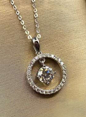 极速Cao Shi niecklace fashion round zircon circle pendant si