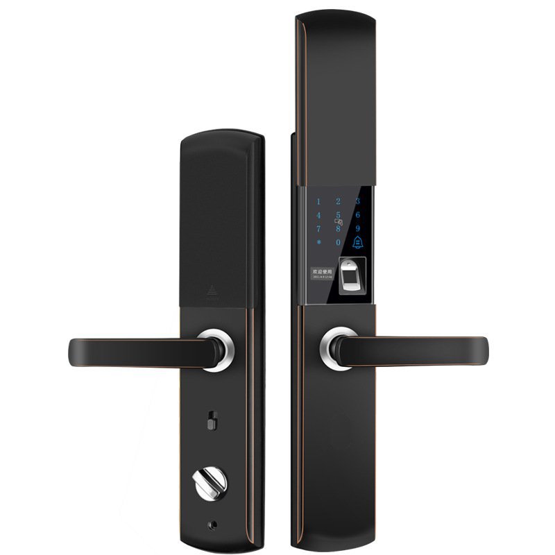 极速厂家智能锁 家用半自动滑盖防盗门锁工R程电子密码指纹锁 - 图3