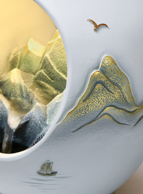 极速【520礼物】新中式花瓶流水摆件客厅玄关家居软装乔迁轻奢高