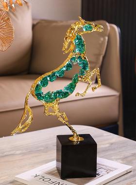 极速办公室客厅装饰摆件新居马玄关电视柜酒柜轻奢工艺礼品摆饰乔