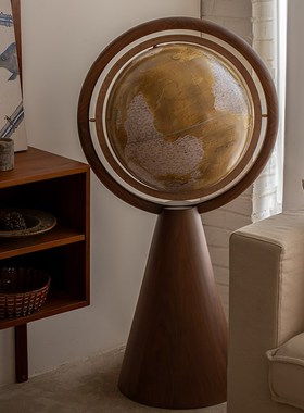 宏微地球玄关书h房客厅办公室宇宙放大镜落地地球仪45CM高端摆件