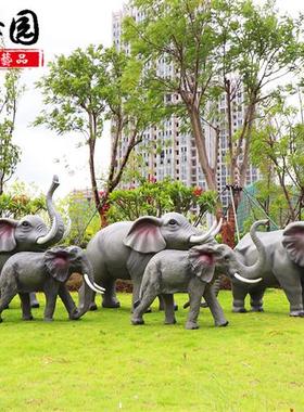 户外仿真大象雕塑大型商场园林景观玻璃钢售楼处幼儿园装饰品摆件