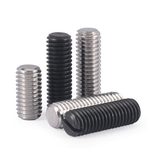 304不锈钢一字平端紧定螺丝开槽无头机米顶丝螺钉M2M3M4M5M6M8M10 - 图0