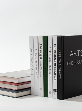 现代轻奢简约纯色书北欧风样板房客厅茶几可打开仿真书装饰品摆件