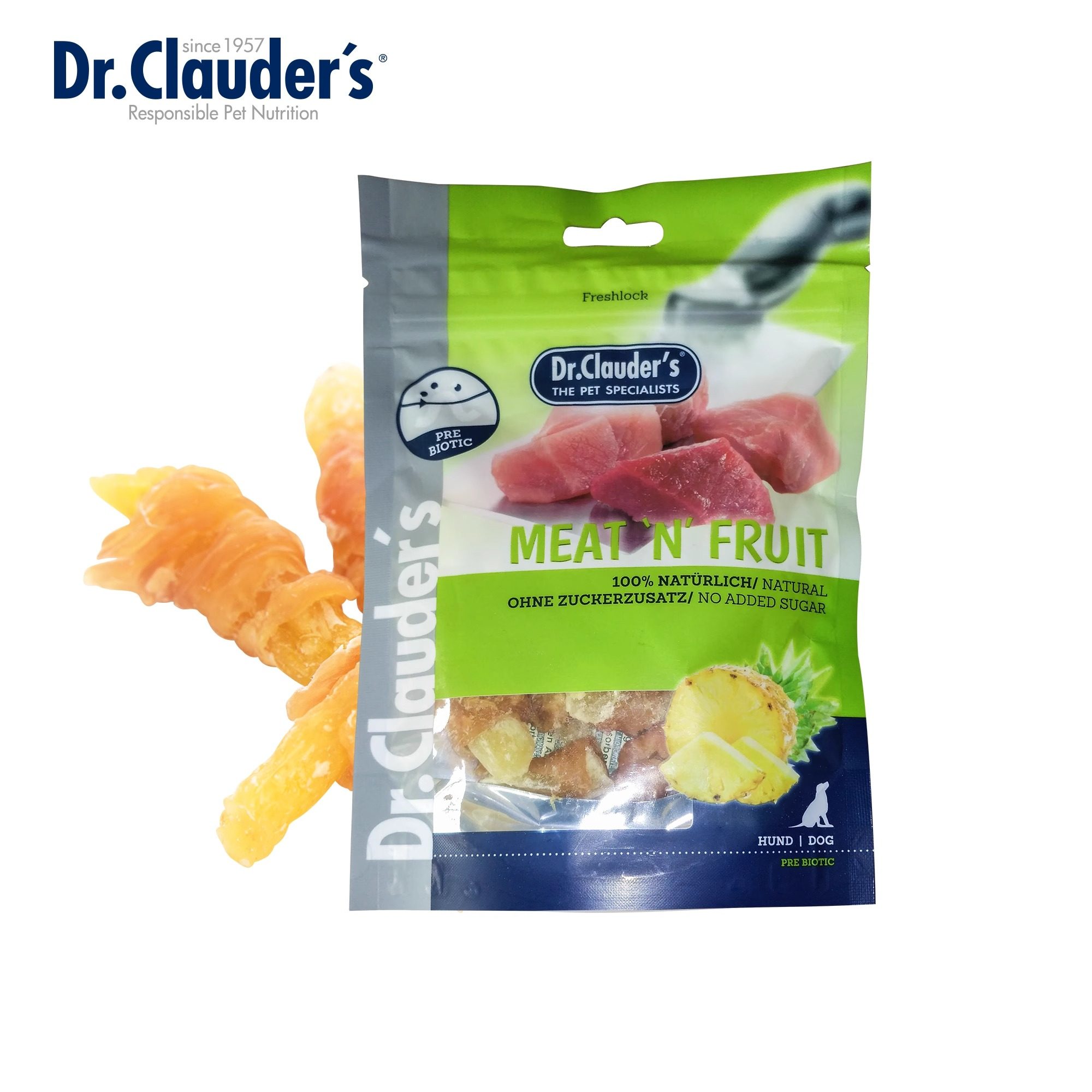 Dr.Clauder克劳德医生宠物零食犬用菠萝片缠肉80g训练奖励,淘宝优惠券,粉丝福利购,淘宝优惠卷
