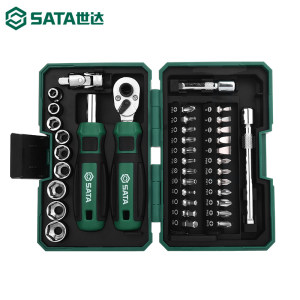 SATA世达螺丝刀套装旋具棘轮螺丝批头扳手套筒工具箱家用小飞大全