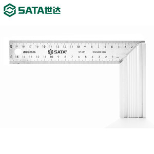 SATA世达钢角尺200/300mm铝合金手柄角尺20/30cmL形铝柄靠尺90度