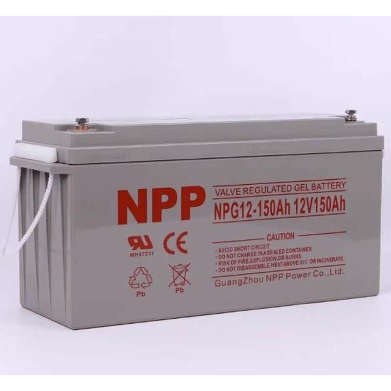 NPP耐普12V150AH胶体蓄电池太阳能房车路灯直流屏EPS/UPS电源备用 - 图2