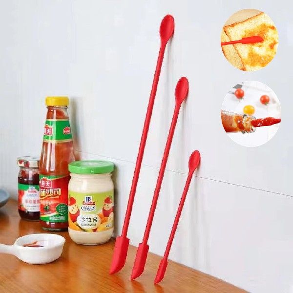 推荐Set of 3 Double Sided Silicone Spatula Multifinctional L-图0