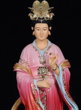 新品碧霞元君泰山奶奶娘t娘像体佛像圣母佛堂寺庙居家客厅中式桌