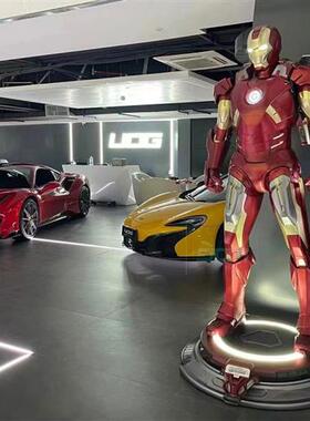 漫威钢铁侠复仇者联盟玻璃钢雕塑商场电影院客厅装饰落地大型摆件