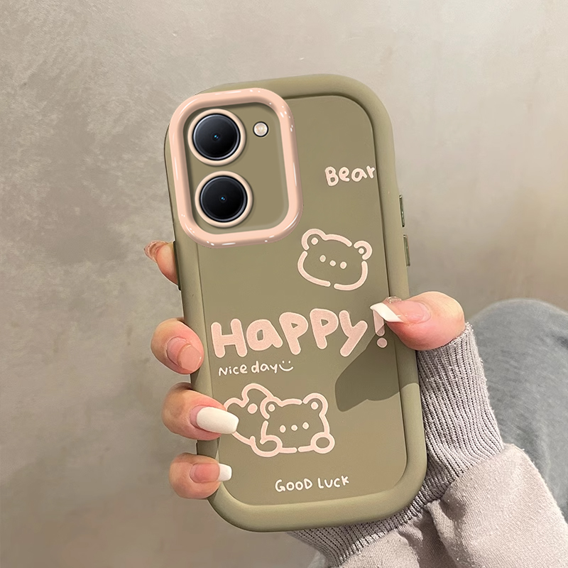 适用vivoY78m手机壳硅胶y100i卡通y77t可爱创意y52s涂鸦小熊女款y50t全包保护套y33s防摔y30g时尚软壳y5s潮流 - 图3