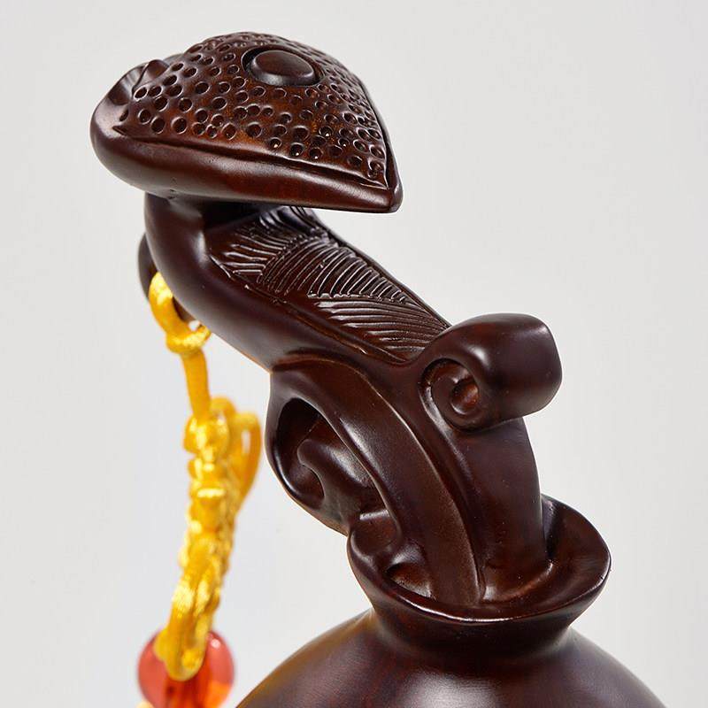 福禄葫芦摆件黑檀实木雕刻中式装饰祝寿礼品客厅玄关电视柜工艺品,淘宝优惠券,粉丝福利购,淘宝优惠卷