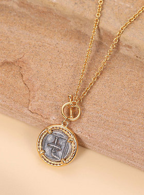 罗马古希腊纯银古币项链女新款s9